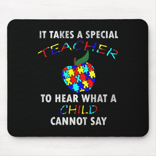 Autism Awareness Puzzle Design Support Special Ed  Mousepad (Vorne)