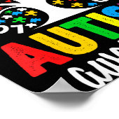 Autism Awareness Puzzle Heart Suprt Men Women  Poster (Ecke)