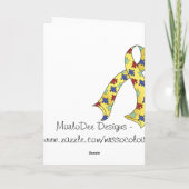 Autism Awareness Puzzle Pieces Flower Design Karte (Rückseite)