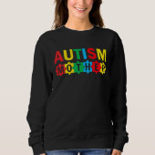 Autism Awareness Puzzle Ribbon Proud Autism Mother Sweatshirt (Vorderseite)