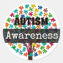 AUTISM Awareness Puzzle Stücke Baumkleber