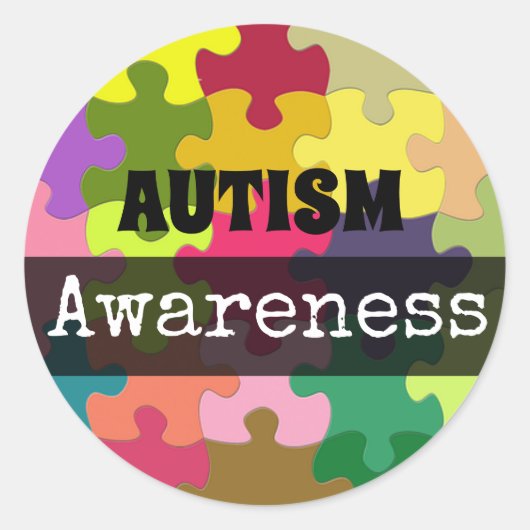 AUTISM Awareness Puzzle Stücke Stickers (Vorderseite)