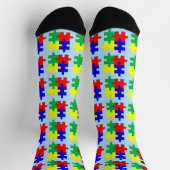 Autism Awareness Puzzle Unisex Novelty Socken (Oben)