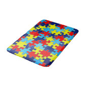 Autism Awareness-Puzzle von Shirley Taylor Badematte (Schrägansicht)