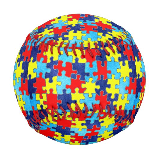 Autism Awareness-Puzzle von Shirley Taylor Baseball (Rückseite)