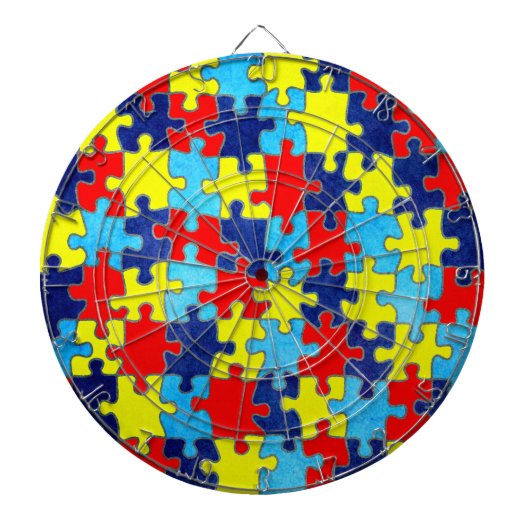Autism Awareness-Puzzle von Shirley Taylor Dartscheibe (vorne)