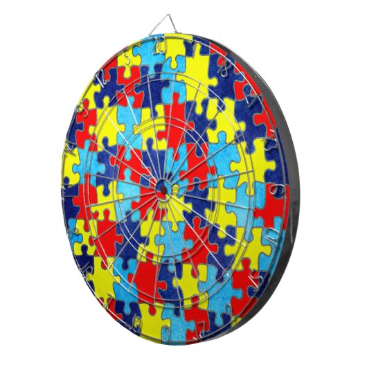 Autism Awareness-Puzzle von Shirley Taylor Dartscheibe (Vorderseite rechts)