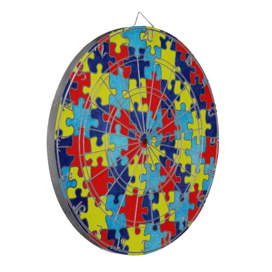 Autism Awareness-Puzzle von Shirley Taylor Dartscheibe (Vorderseite Links)