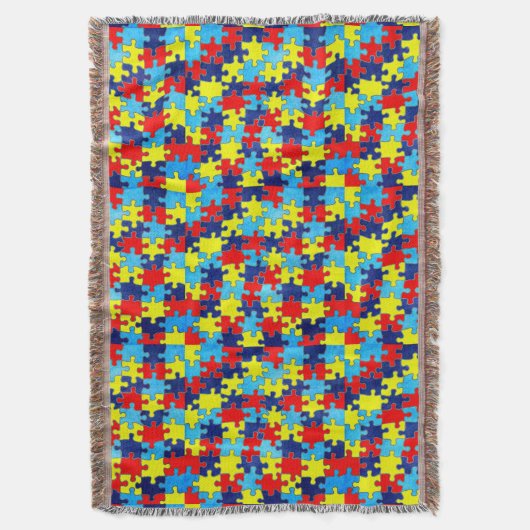 Autism Awareness-Puzzle von Shirley Taylor Decke (Vorderseite Vertikal)