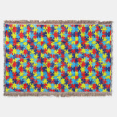 Autism Awareness-Puzzle von Shirley Taylor Decke (Vorderseite)