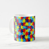Autism Awareness-Puzzle von Shirley Taylor Kaffeetasse (Vorderseite Links)