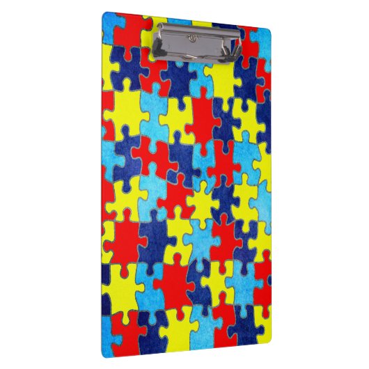Autism Awareness-Puzzle von Shirley Taylor Klemmbrett (Rechts)