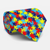Autism Awareness-Puzzle von Shirley Taylor Krawatte (Gerollt)