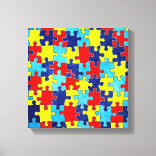 Autism Awareness-Puzzle von Shirley Taylor Leinwanddruck (Vorderseite)