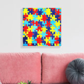 Autism Awareness-Puzzle von Shirley Taylor Leinwanddruck (Insitu (Wohnzimmer))