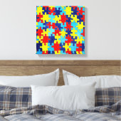Autism Awareness-Puzzle von Shirley Taylor Leinwanddruck (Insitu (Schlafzimmer))