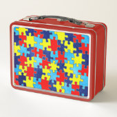 Autism Awareness-Puzzle von Shirley Taylor Metall Brotdose (Rückseite)