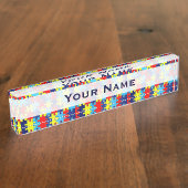 Autism Awareness-Puzzle von Shirley Taylor Namensplakette (Seite)