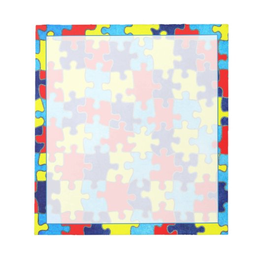 Autism Awareness-Puzzle von Shirley Taylor Notizblock (Vorderseite)
