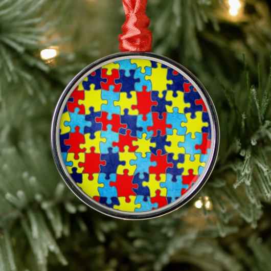 Autism Awareness-Puzzle von Shirley Taylor Ornament Aus Metall (Baum)