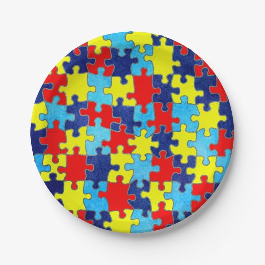 Autism Awareness-Puzzle von Shirley Taylor Pappteller (Vorderseite)