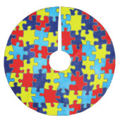 Autism Awareness-Puzzle von Shirley Taylor Polyester Weihnachtsbaumdecke (Vorderseite)