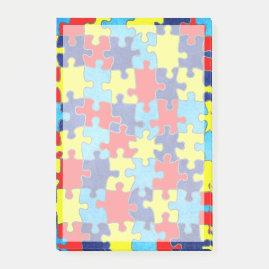 Autism Awareness-Puzzle von Shirley Taylor Post-it Klebezettel (Vorderseite)