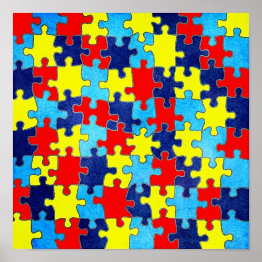 Autism Awareness-Puzzle von Shirley Taylor Poster (Vorne)