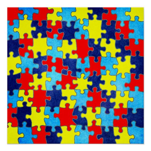 Autism Awareness-Puzzle von Shirley Taylor Poster (Vorderseite)