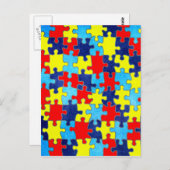 Autism Awareness-Puzzle von Shirley Taylor Postkarte (Vorne/Hinten)