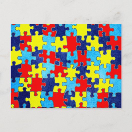 Autism Awareness-Puzzle von Shirley Taylor Postkarte (Vorderseite)