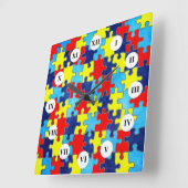 Autism Awareness-Puzzle von Shirley Taylor Quadratische Wanduhr (Winkel)
