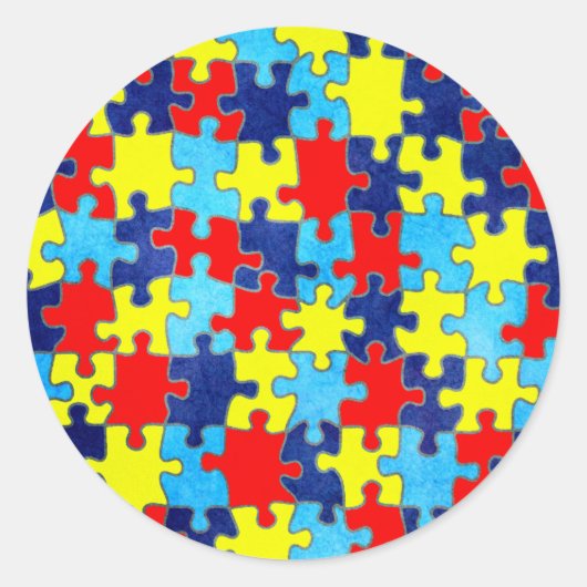 Autism Awareness-Puzzle von Shirley Taylor Runder Aufkleber (Vorderseite)
