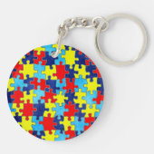 Autism Awareness-Puzzle von Shirley Taylor Schlüsselanhänger (Rückseite)
