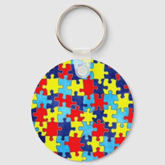 Autism Awareness-Puzzle von Shirley Taylor Schlüsselanhänger (Vorderseite)
