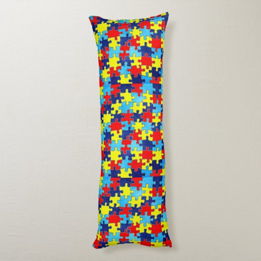 Autism Awareness-Puzzle von Shirley Taylor Seitenschläferkissen (Rückseite (Vertikal))