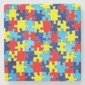 Autism Awareness-Puzzle von Shirley Taylor Steinuntersetzer (Vorderseite)