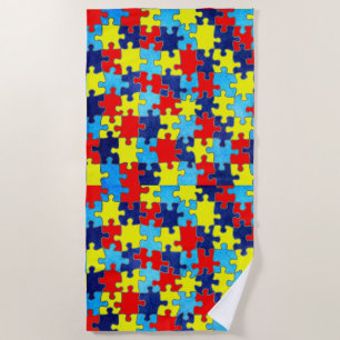 Autism Awareness-Puzzle von Shirley Taylor Strandtuch