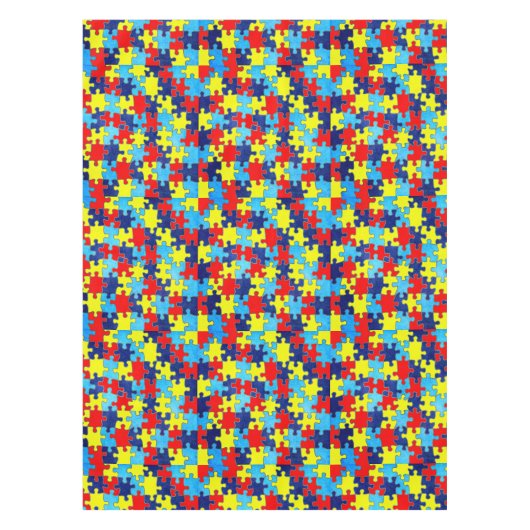 Autism Awareness-Puzzle von Shirley Taylor Tischdecke (Vorderseite)