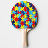 Autism Awareness-Puzzle von Shirley Taylor Tischtennis Schläger (Rückseite)