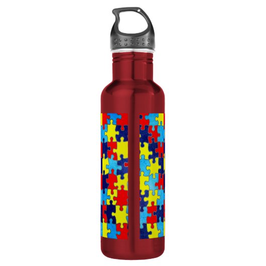 Autism Awareness-Puzzle von Shirley Taylor Trinkflasche (Rückseite)
