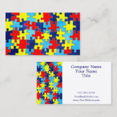 Autism Awareness-Puzzle von Shirley Taylor Visitenkarte (Vorne/Hinten)