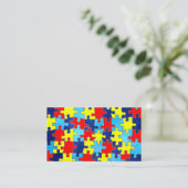 Autism Awareness-Puzzle von Shirley Taylor Visitenkarte (Stehend Vorderseite)