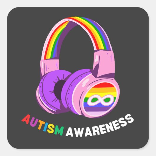 Autism Awareness Quadratischer Aufkleber (Vorderseite)