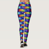 Autism Awareness Rainbow Puzzle Design Leggings (Rückseite)