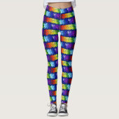 Autism Awareness Rainbow Puzzle Design Leggings (Vorderseite)