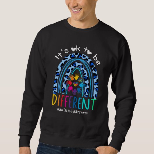 Autism Awareness Rainbow Women Kid Its Ok To Be Di Sweatshirt (Vorderseite)