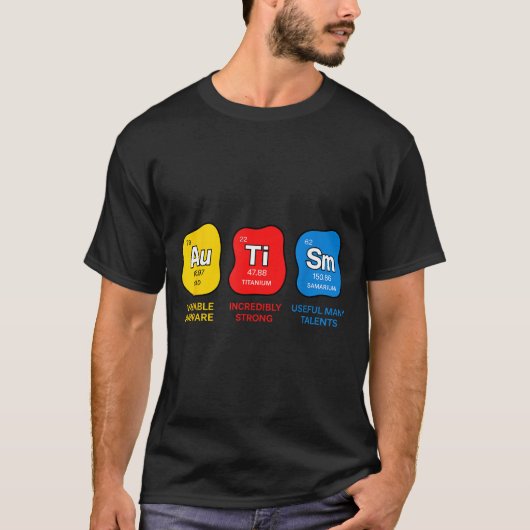 Autism awareness science periodic table elements T-Shirt (Vorderseite)