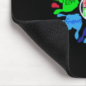 Autism Awareness Sign Language Hand Puzzle Support Mousepad (Ecke)