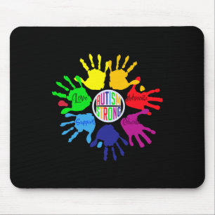 Autism Awareness Sign Language Hand Puzzle Support Mousepad